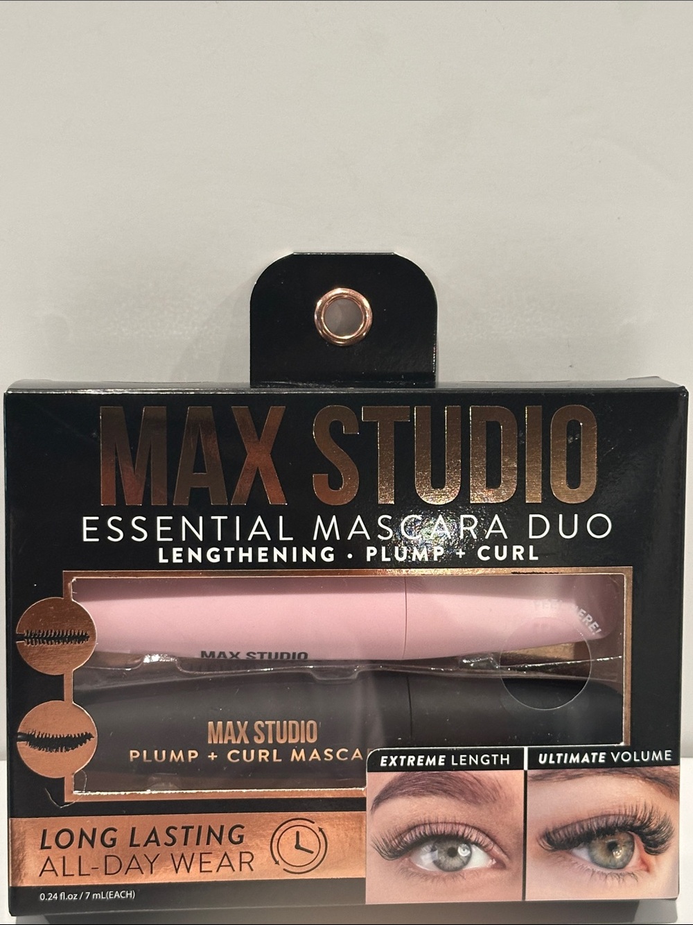 Max Studio Essential Duo Lengthening, Plumping and Curling Mascaras.